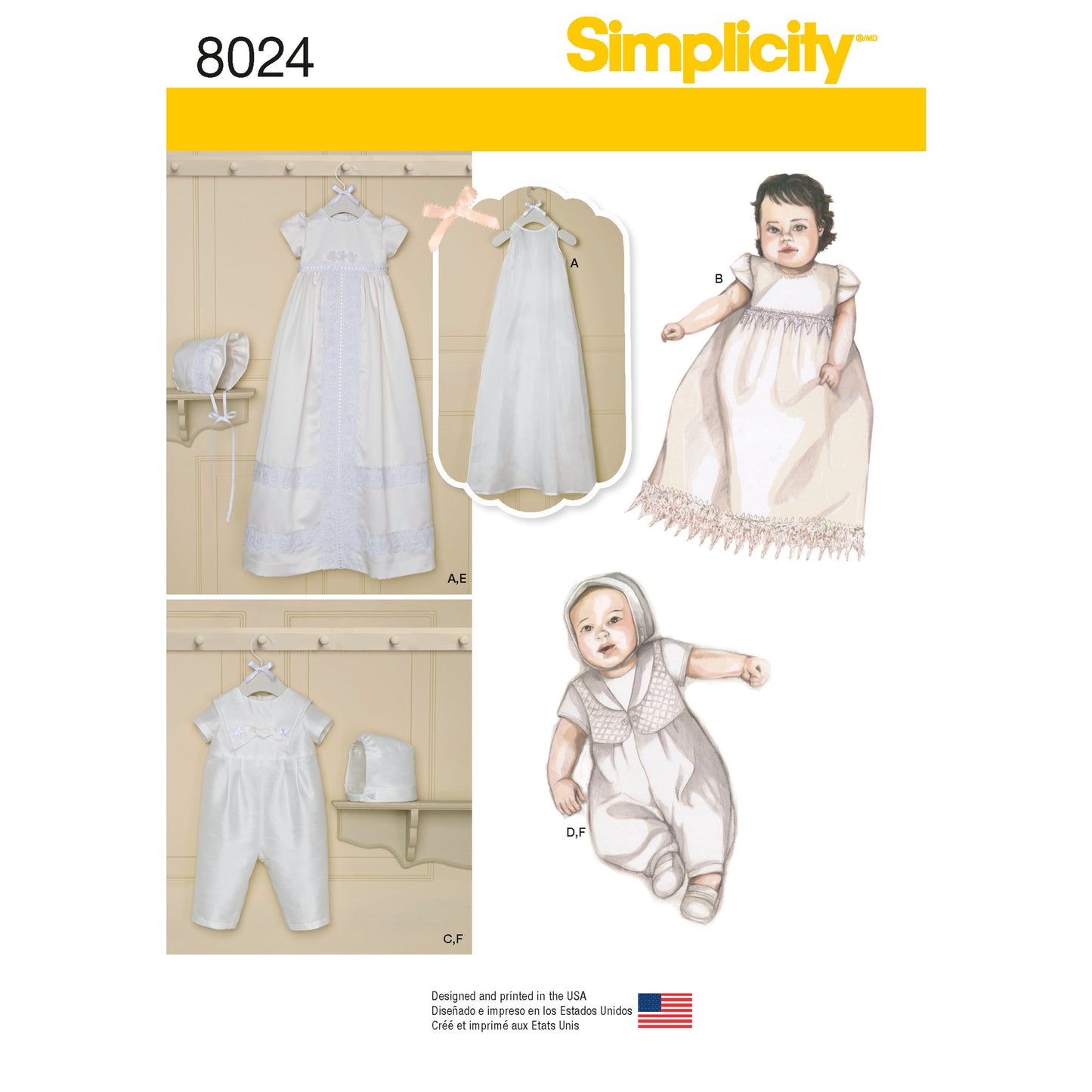 Symønster Simplicity 8024 - Baby | Bilde 8