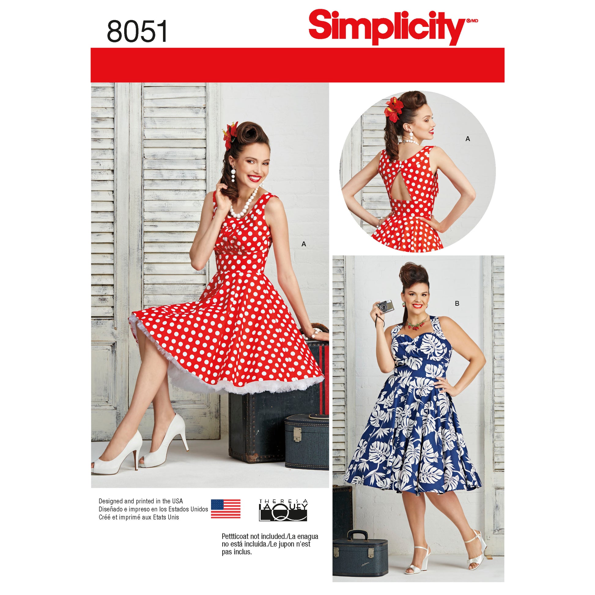 Symønster Simplicity 8051 - Kjole Skjørt - Dame - Hatt | Bilde 1