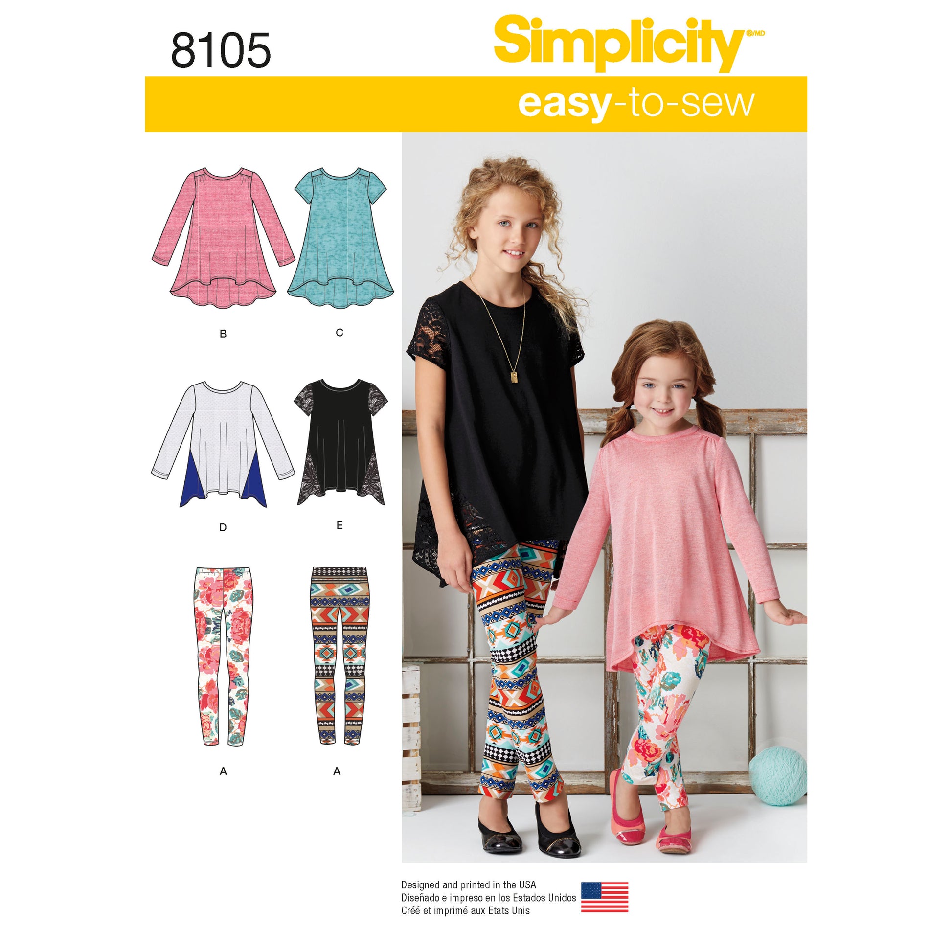 Symønster Simplicity 8105 - Tunika - Jente - Hatt | Bilde 3