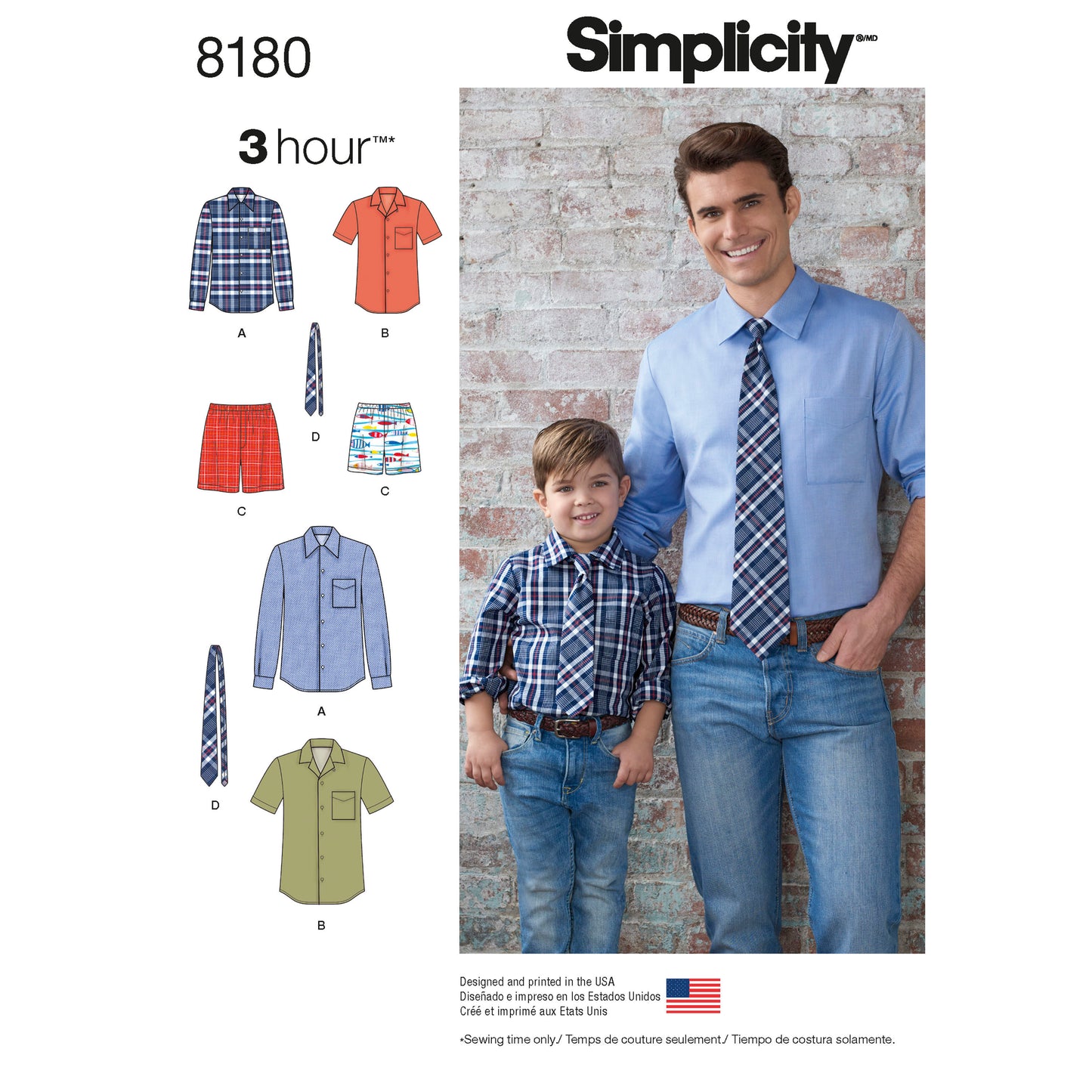 Symønster Simplicity 8180 - Skjorte Shorts - Gutt | Bilde 4