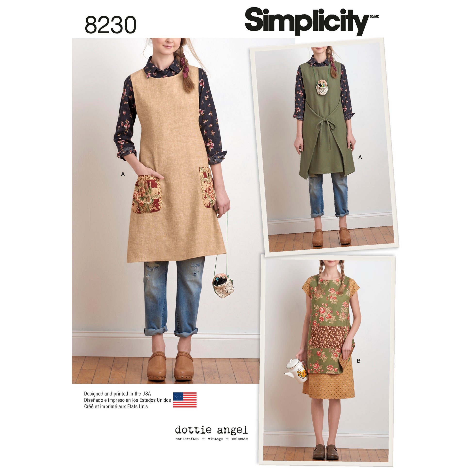 Symønster Simplicity 8230 - Kjole Forkle - Dame - Hatt | Bilde 2