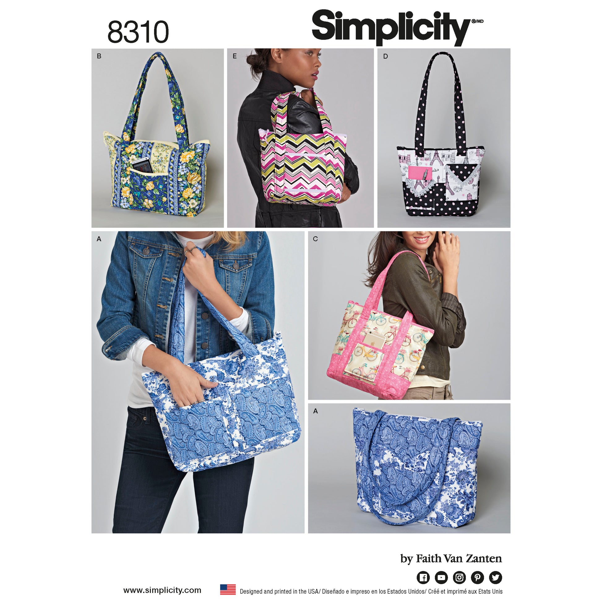 Symønster Simplicity 8310 - Veske Tilbehør | Bilde 6