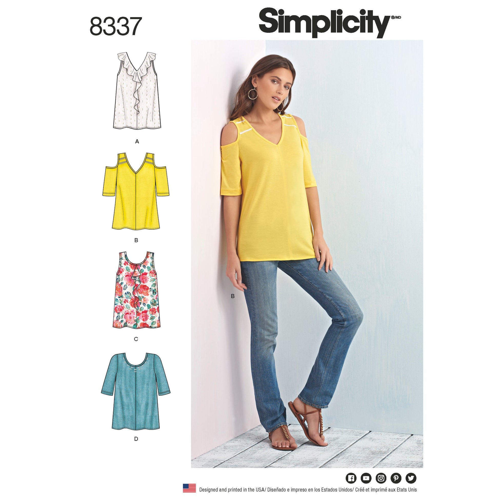 Symønster Simplicity 8337 - Topp - Dame | Bilde 1