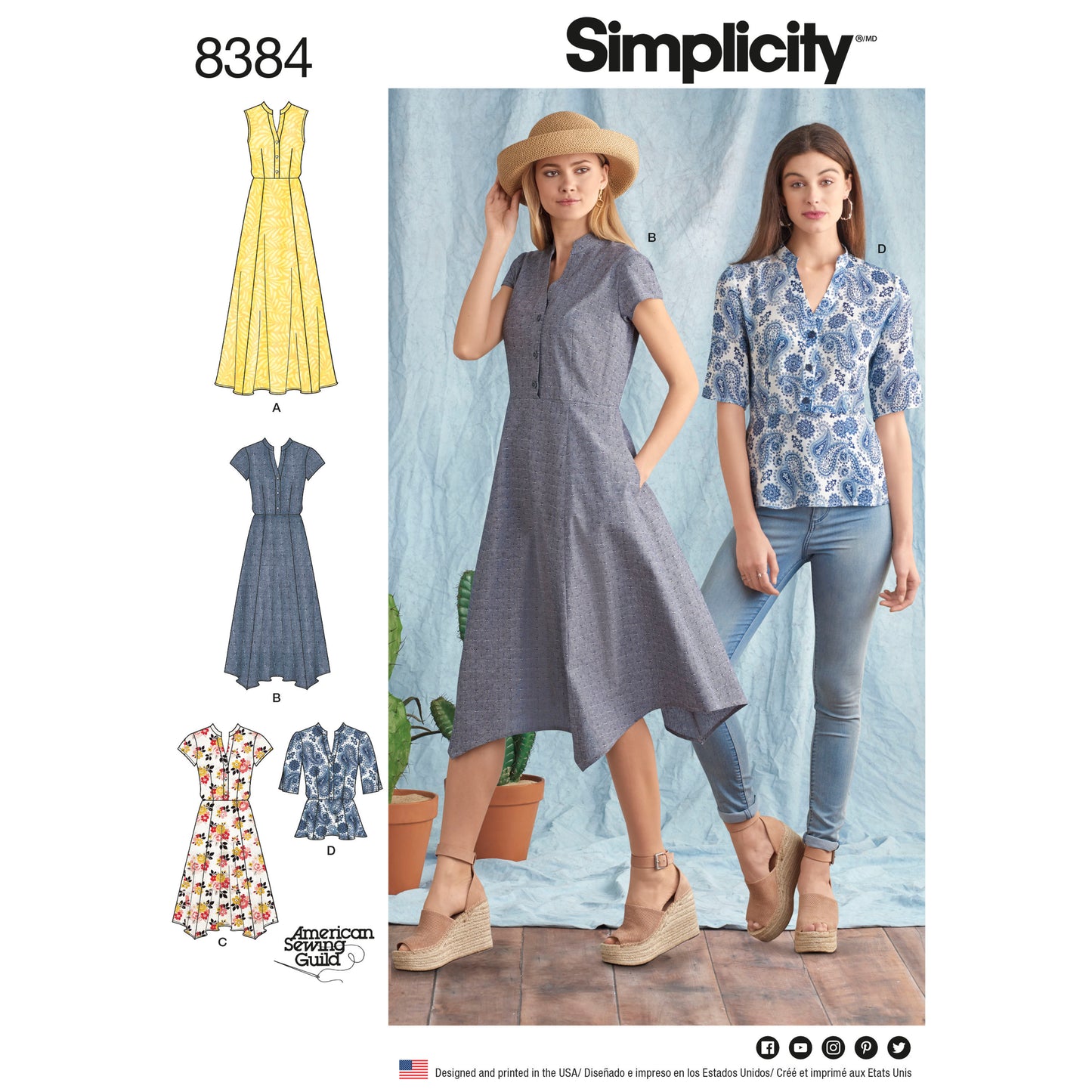 Symønster Simplicity 8384 - Kjole Topp Skjorte - Dame | Bilde 7