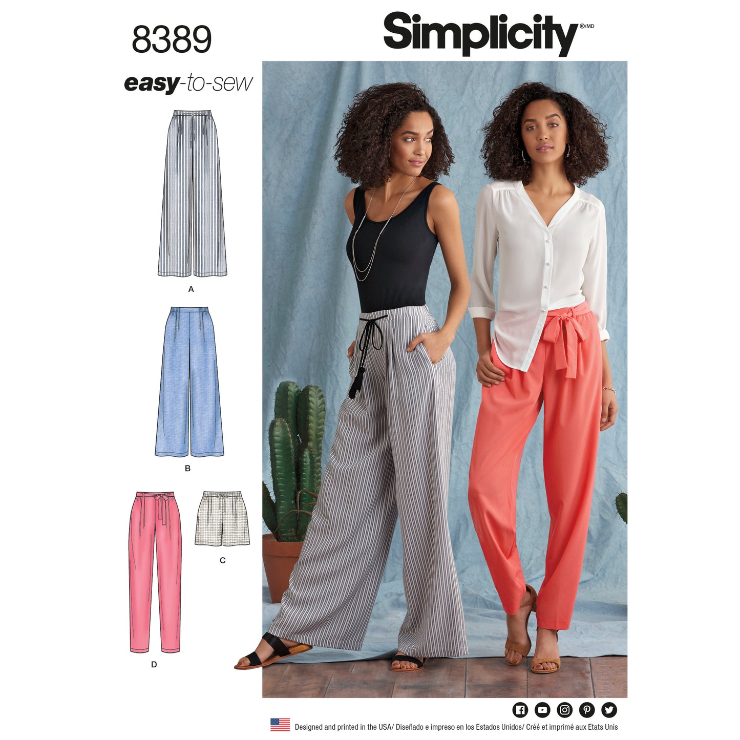 Symønster Simplicity 8389 - Bukse Shorts Skjørt - Dame | Bilde 6