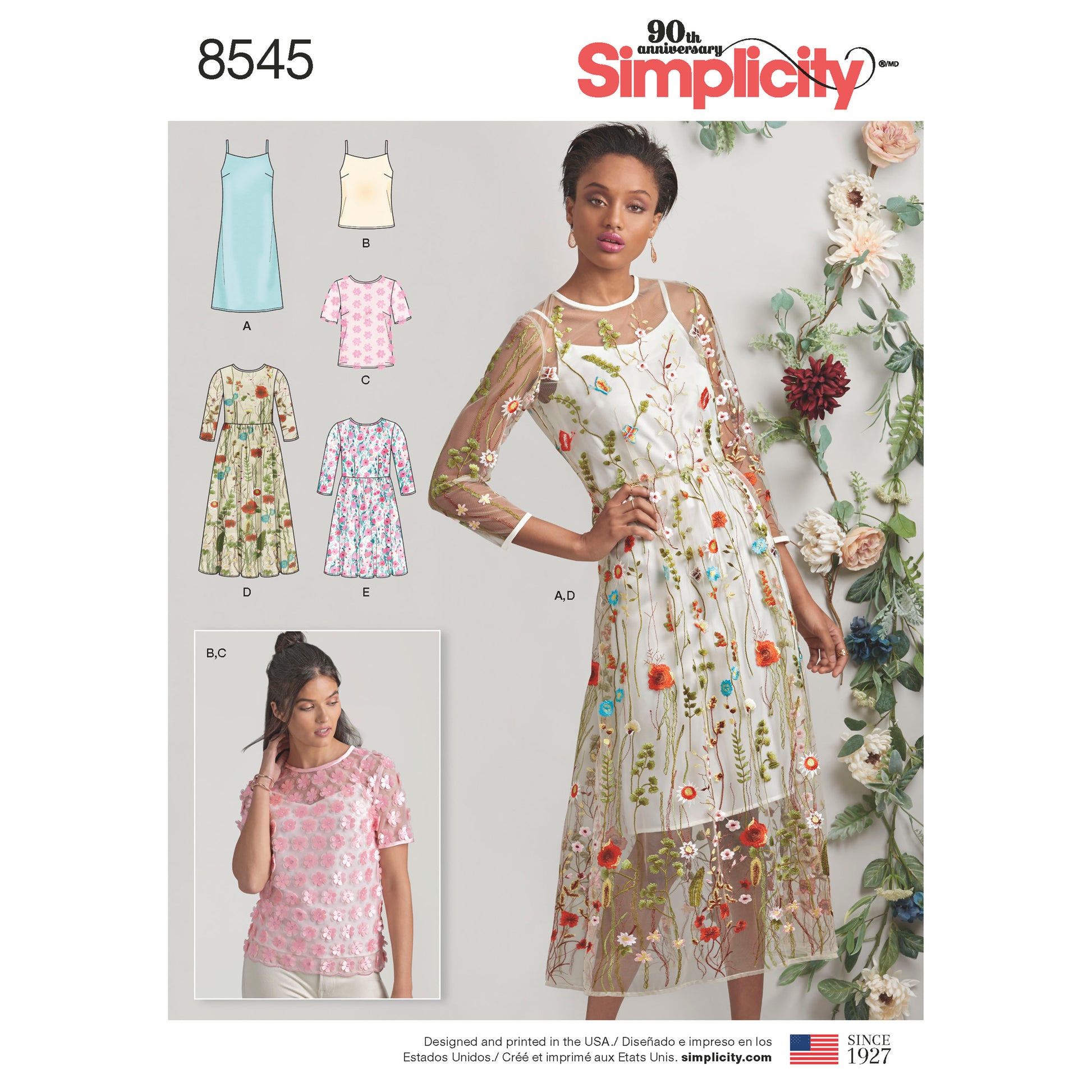Symønster Simplicity 8545 - Kjole Topp - Dame | Bilde 1