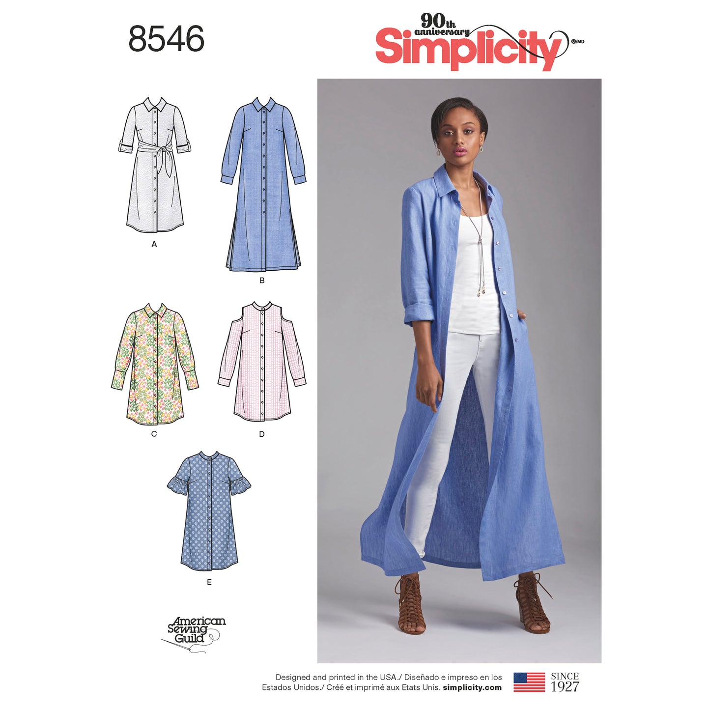Symønster Simplicity 8546 - Kjole Skjorte - Dame | Bilde 1