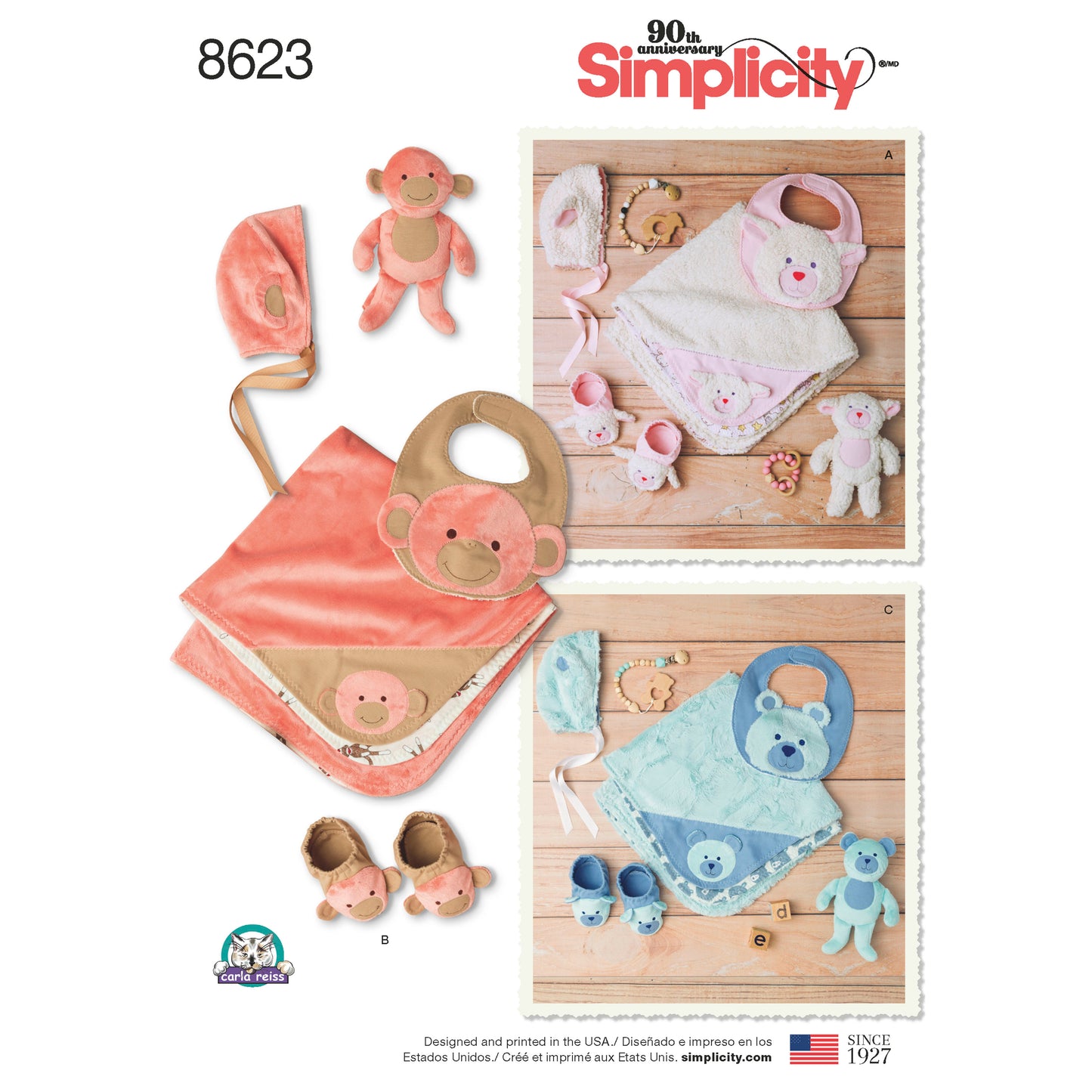 Symønster Simplicity 8623 - Baby - Hatt Teppe Tilbehør | Bilde 2
