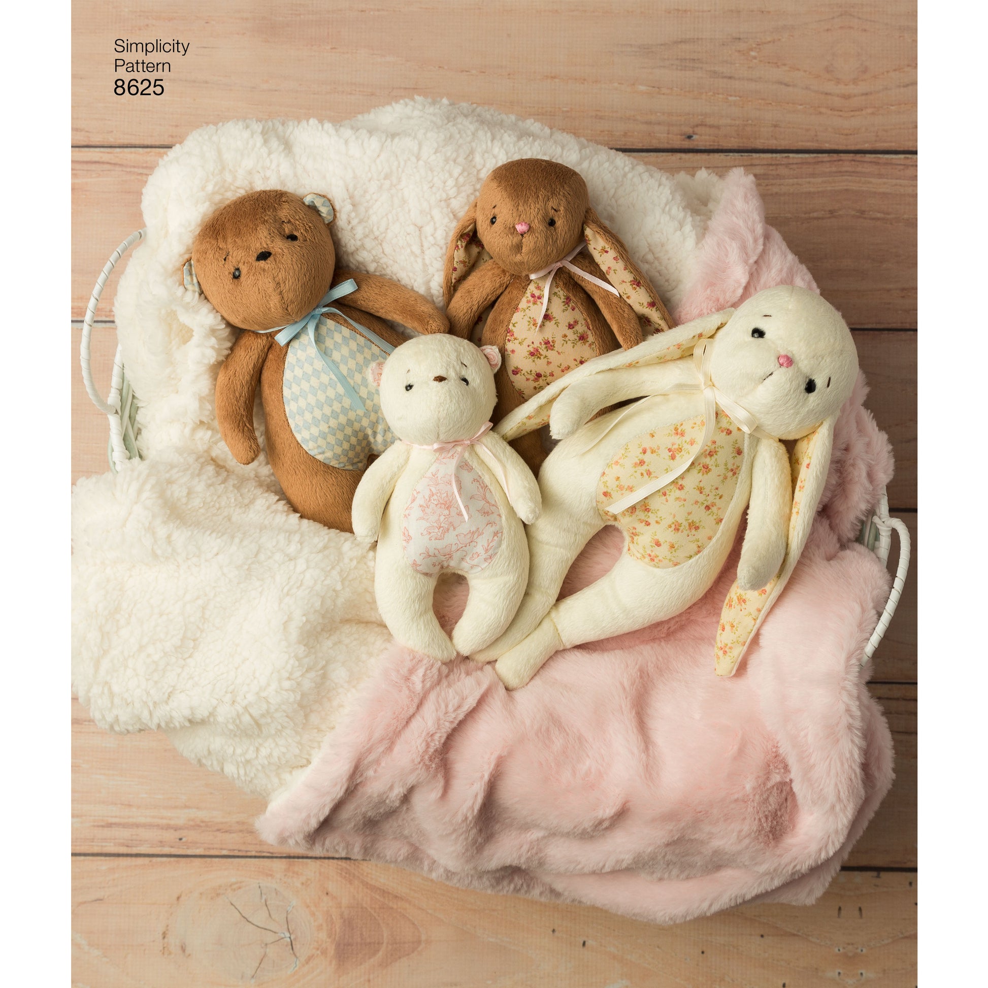 Symønster Simplicity 8625 - Stuffed Animals and Gift Bags | Bilde 1