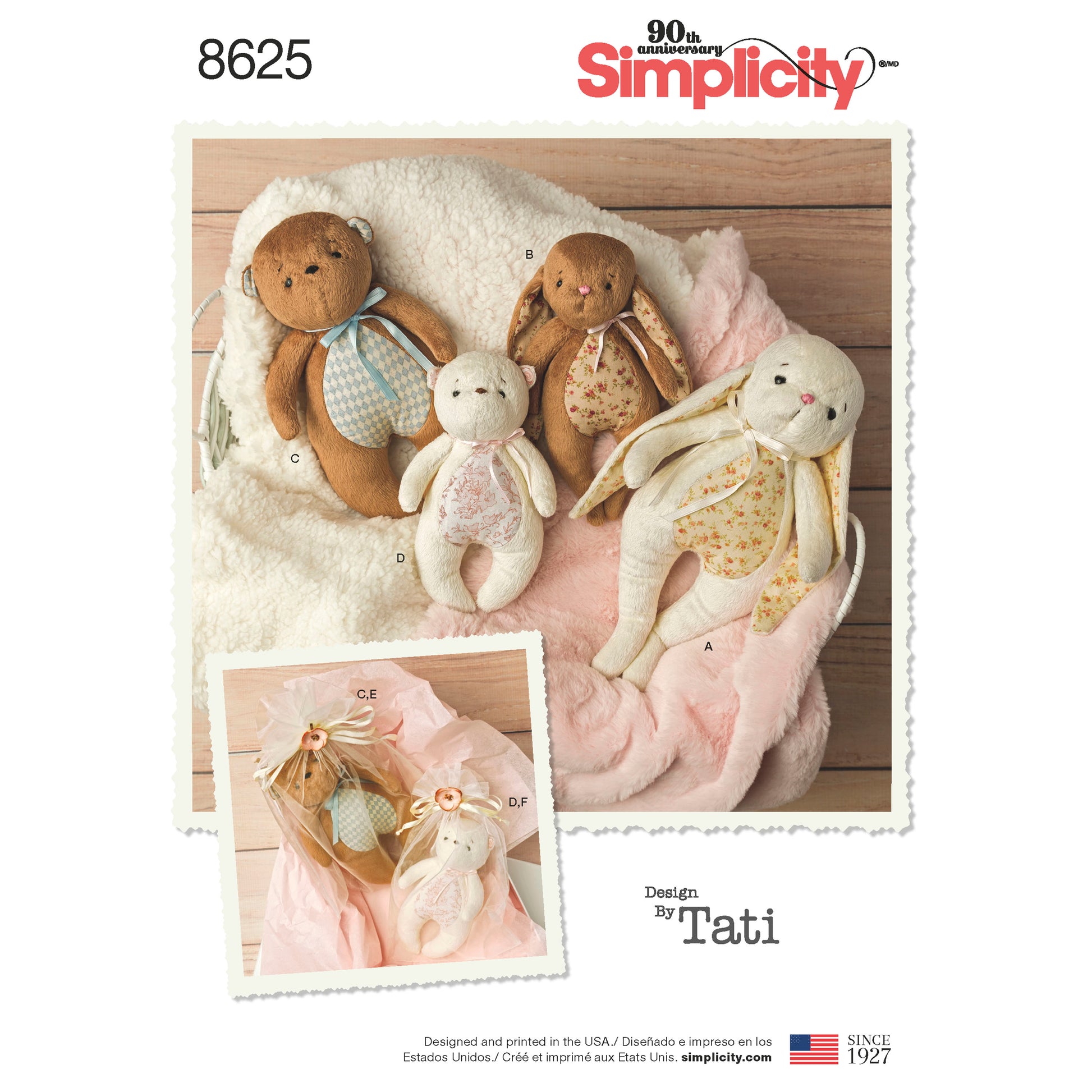 Symønster Simplicity 8625 - Stuffed Animals and Gift Bags | Bilde 5