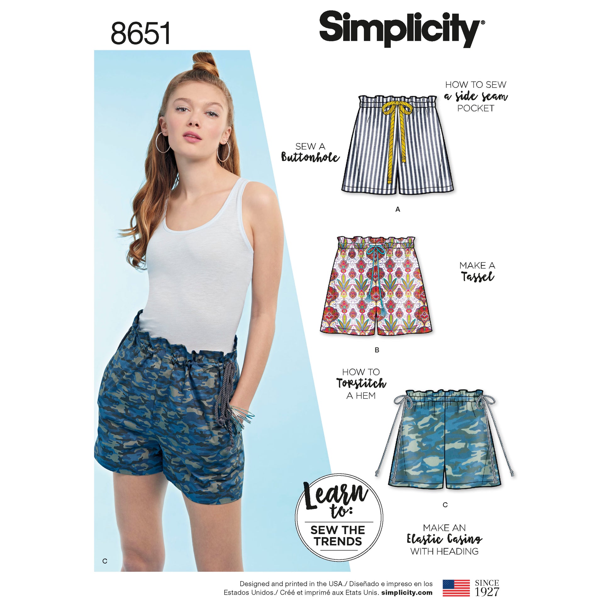Symønster Simplicity 8651 - Topp Shorts | Bilde 4