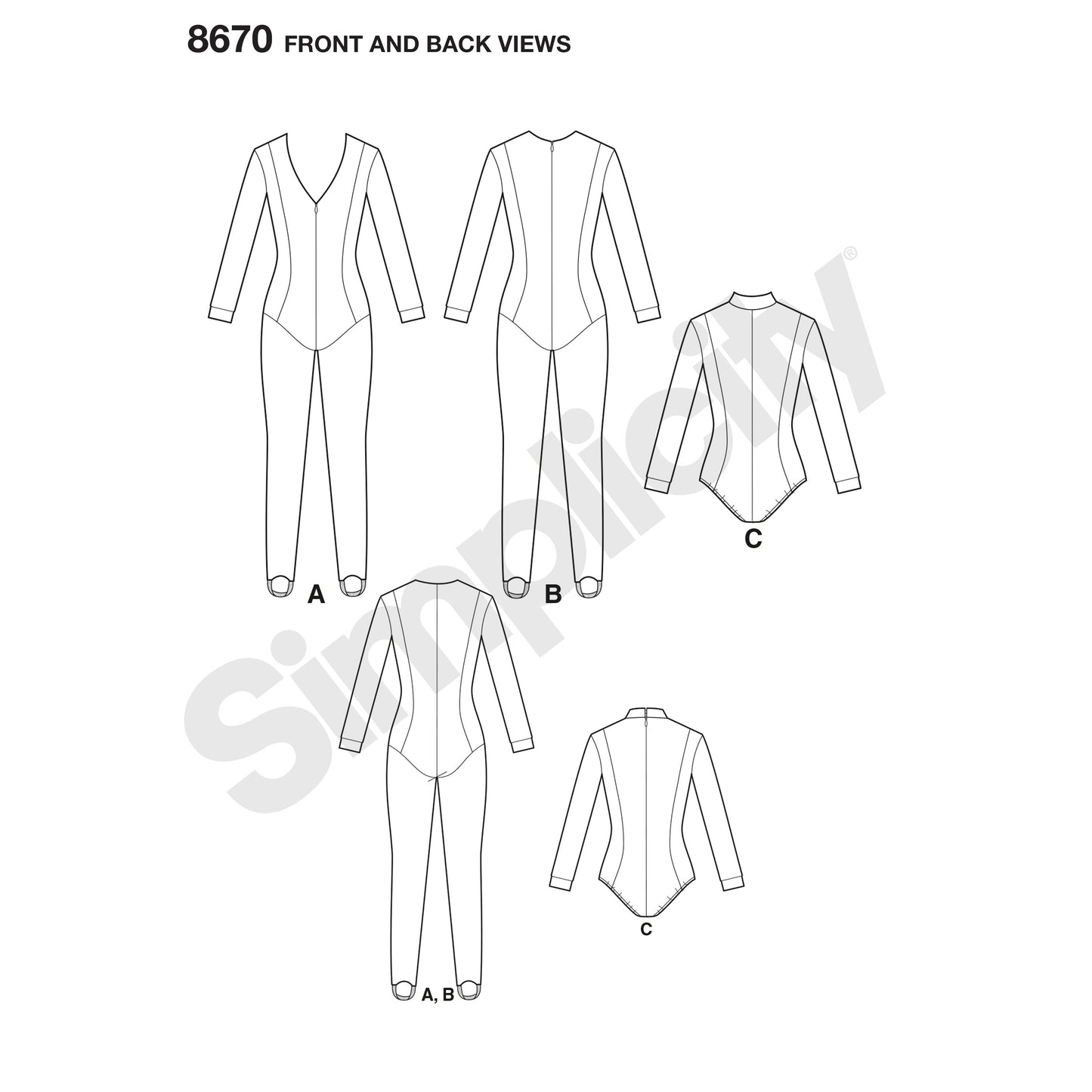 Symønster Simplicity 8670 - Buksedrakter Kostyme Cosplay - Dame - Karneval | Bilde 9