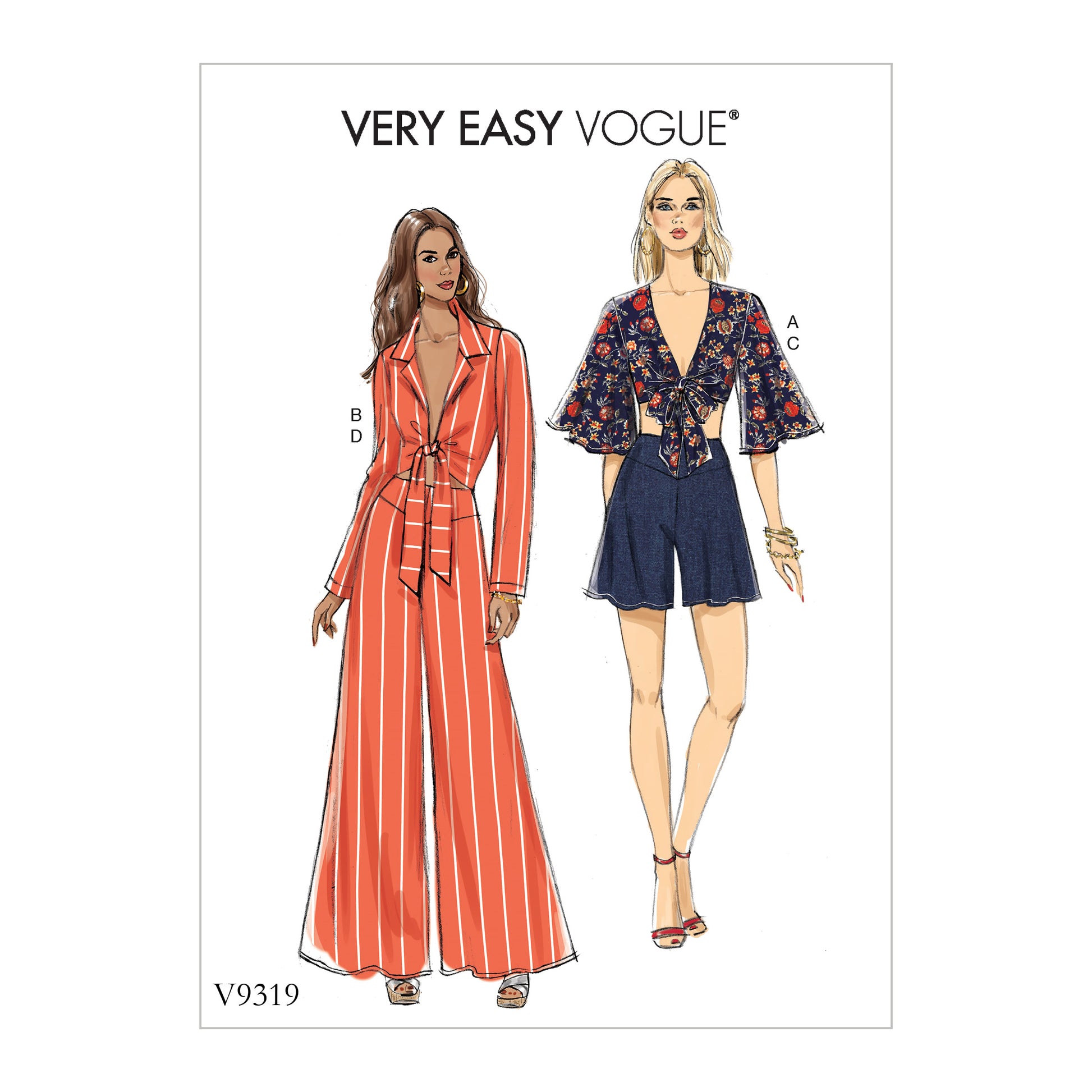 Symønster Vogue Patterns 9319 - Bukse Shorts Topp - Dame | Bilde 5
