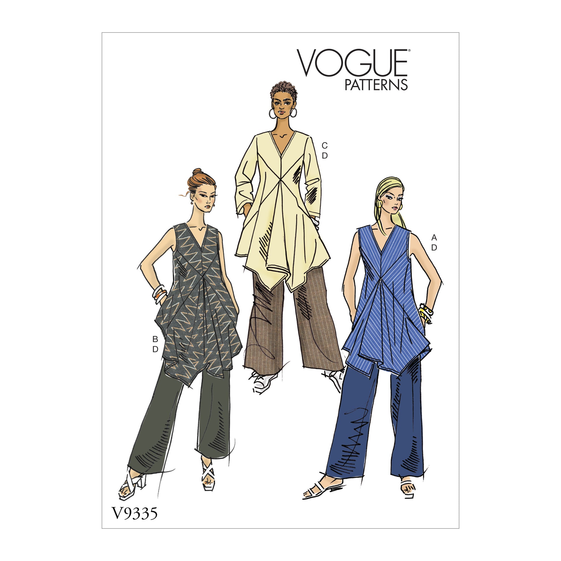 Symønster Vogue Patterns 9335 - Tunika Bukse Genser - Dame | Bilde 6
