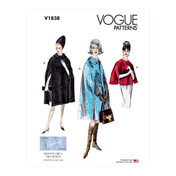 Vogue Patterns 1838 - Frakk Vintage - Dame