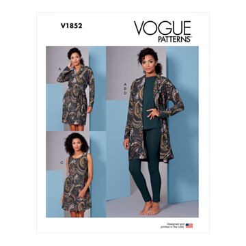 Vogue Patterns 1852 - Kjole Topp Bukse - Dame