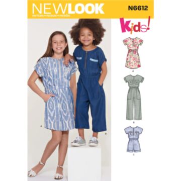 New Look 6612 - Kjole Buksedrakter - Jente