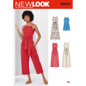 New Look 6616 - Kjole Buksedrakter - Dame