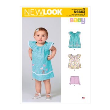 New Look 6663 - Kjole Topp Bukse - Baby