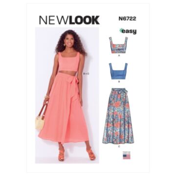 New Look 6722 - Topp Skjørt - Dame