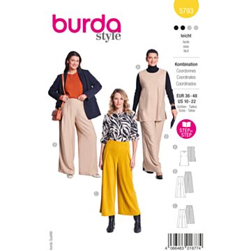 Burda 5793 - Topp Bukse - Dame