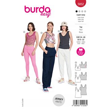 Burda 5852 - Topp Sportstøy - Dame