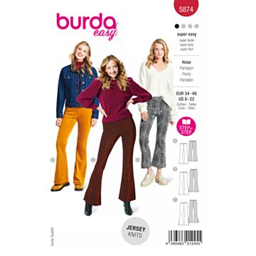 Burda 5874 - Bukse - Dame