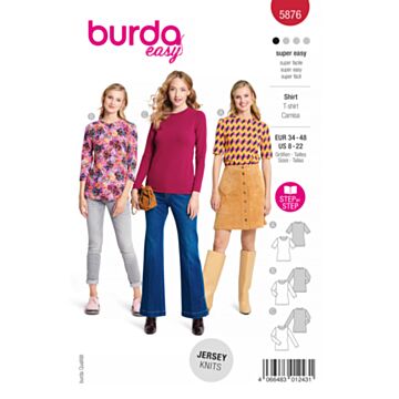 Burda 5876 - Bluse Skjorte - Dame