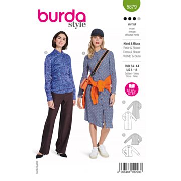 Burda 5879 - Kjole Skjorte - Dame