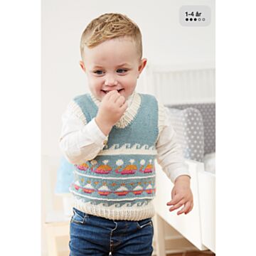 PDF-strikkeoppskrift - Allt om handarbete 0219 - 310 - Vester - Baby