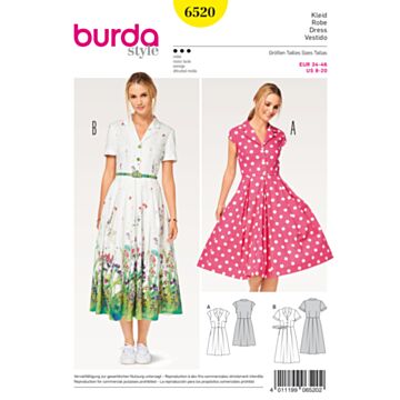 Burda 6520 - Kjole Bluse Skjørt Skjorte - Dame