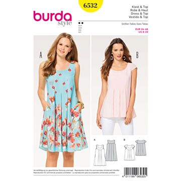 Burda 6532 - Kjole - Dame