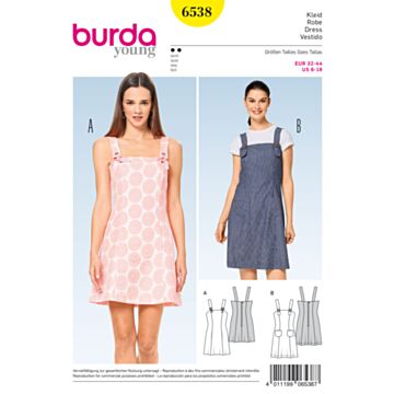 Burda 6538 - Kjole Skjorte - Dame - Svømme