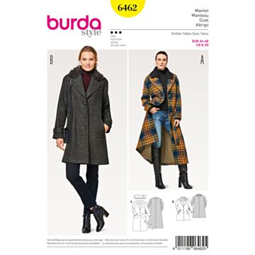Burda 6462 - Frakk Jakke - Dame - Business