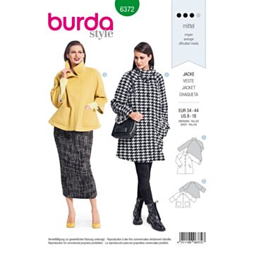 burda symønster damejakker 6372 
