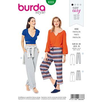 burda symønster damebukser 6333 