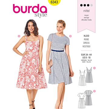 burda symønster damekjoler 6343 