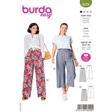 Burda 6229 - Bukse - Dame