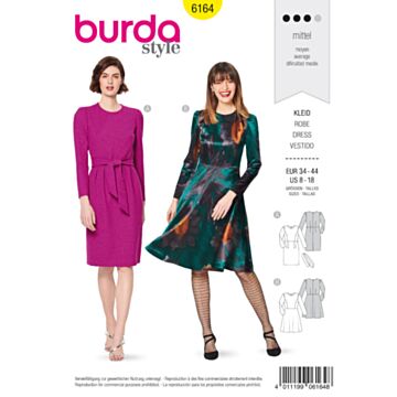 Burda 6164 - Kjole - Dame