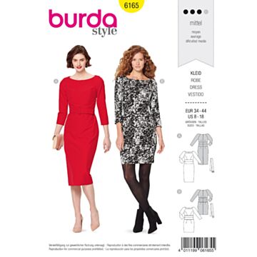 Burda 6165 - Kjole - Dame