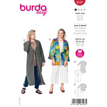 Burda 6107 - Jakke Frakk