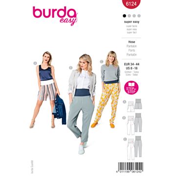 Burda 6124 - Bukse Shorts - Dame