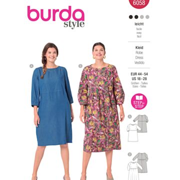 Burda 6058 - Kjole - Dame
