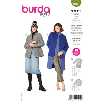 Burda 6069 - Jakke Frakk Skjorte - Dame