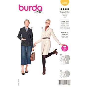 Burda 6078 - Jakke Frakk - Dame - Business
