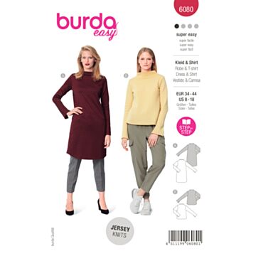 Burda 6080 - Kjole Genser - Dame