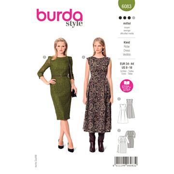 Burda 6083 - Kjole - Dame - Fest