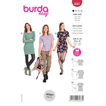 Burda 6087 - Kjole Topp - Dame