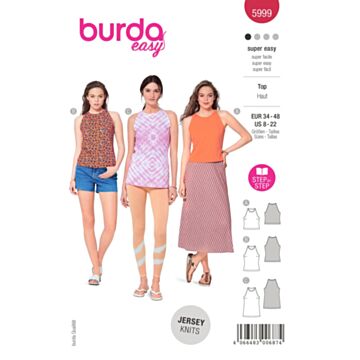 Burda 5999 - Topp - Dame
