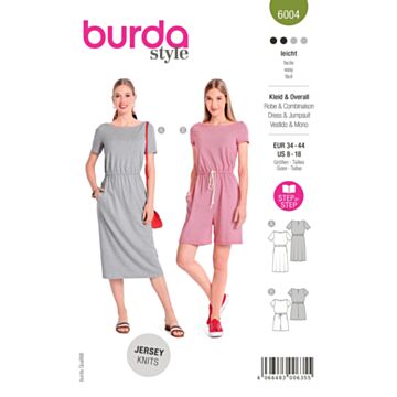 Burda 6004 - Kjole Buksedrakter - Dame - Svømme